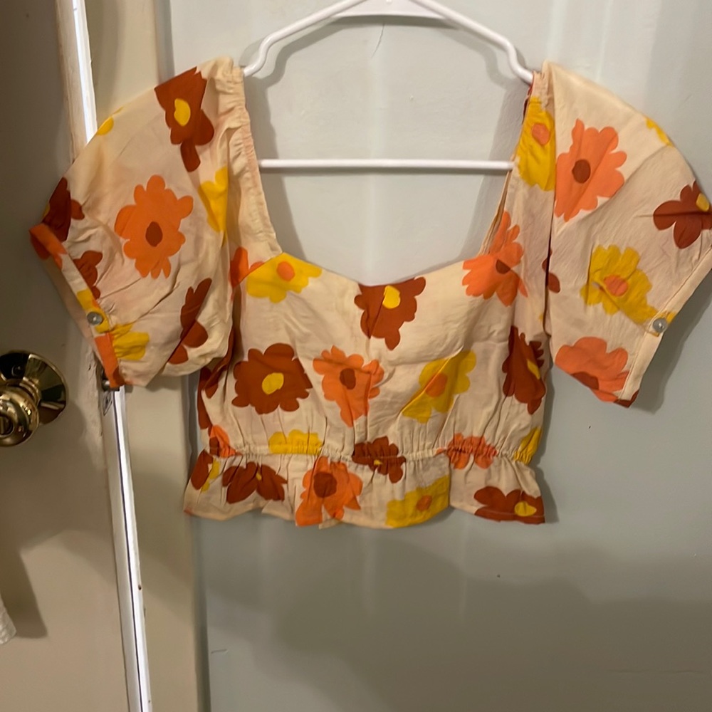 Flower print top